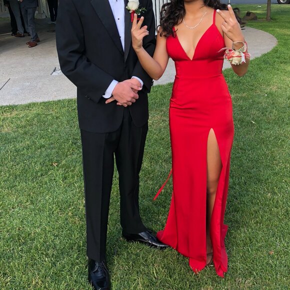 Jovani Red Prom Dress - Picture 1 of 8